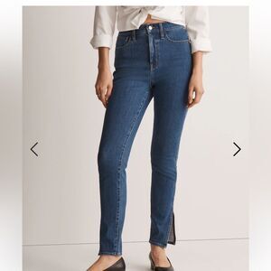 Madewell 11” High-Rise Roadtripper Supersoft Skinny Jeans Size 33 Slit Hem